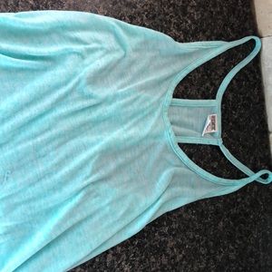 light blue victoria secret workout shirt